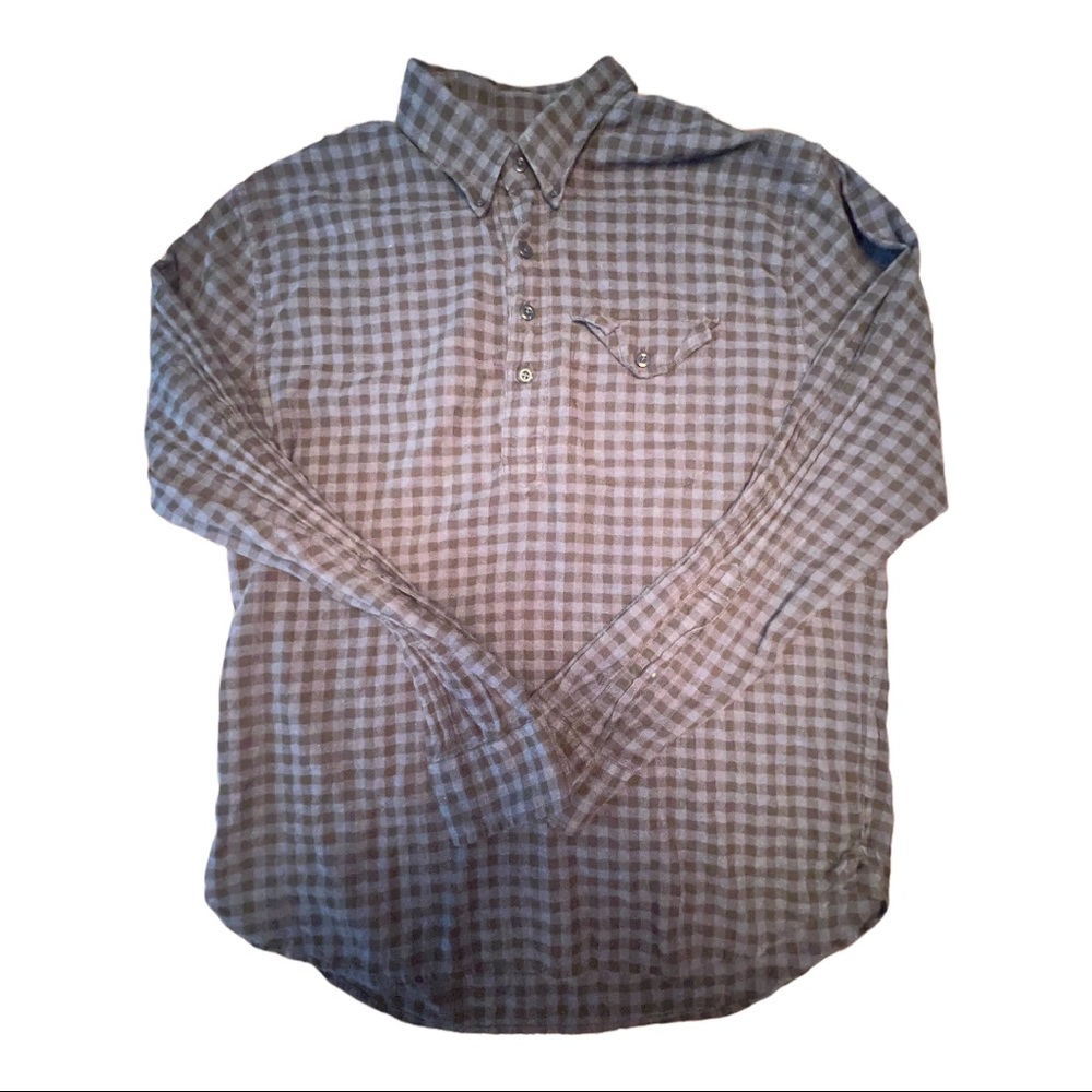 Abercrombie & Fitch - Mens Casual Button Down Shirt - Blue - Large